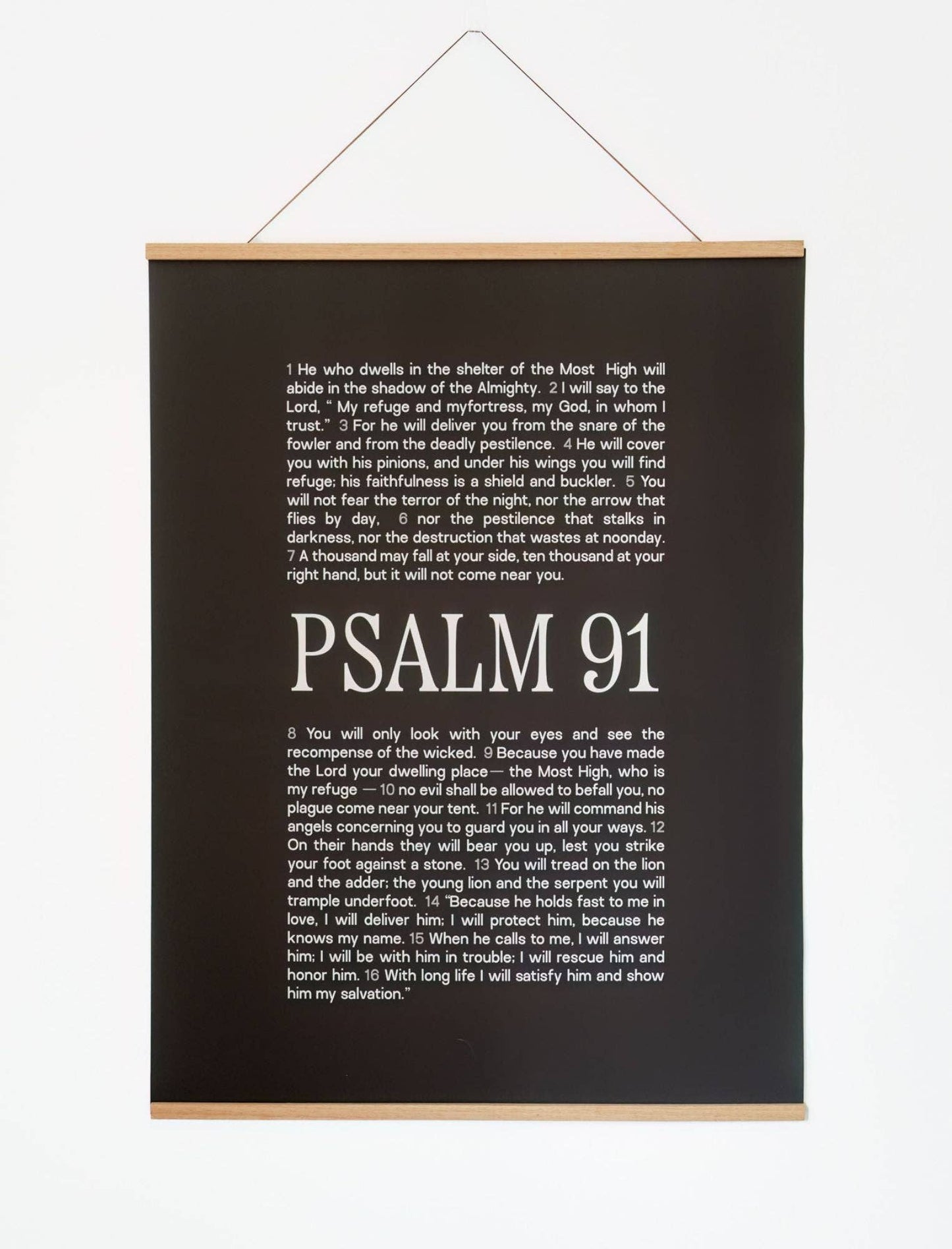 Psalm 91 Poster, Feathered Farmhouse