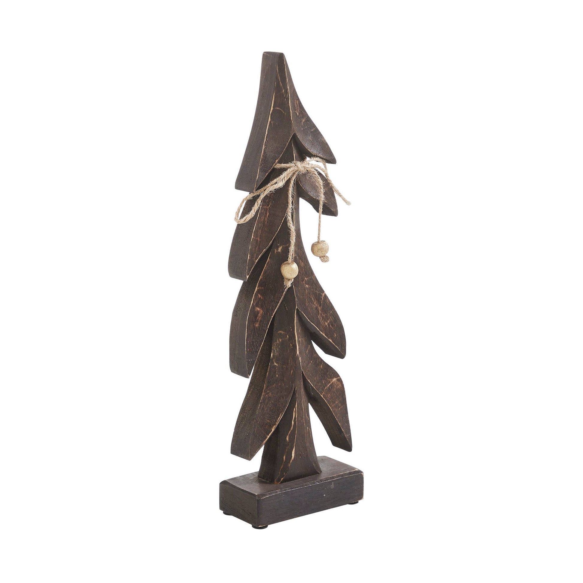 Festive Boughs Dark Wooden Tree, Feathered Farmhouse