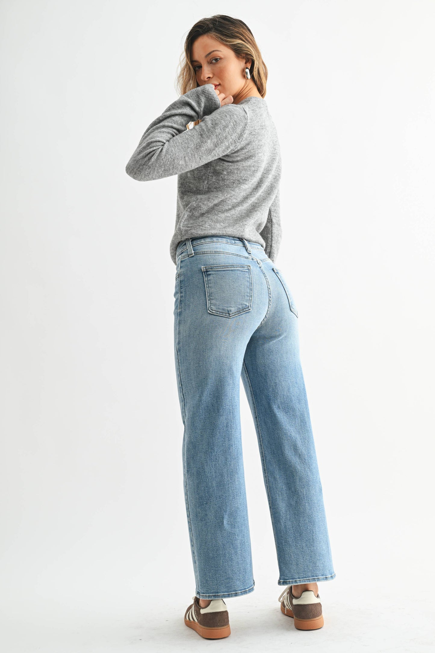 The Classic Wide Leg Jeans, Feathered Farmhouse
