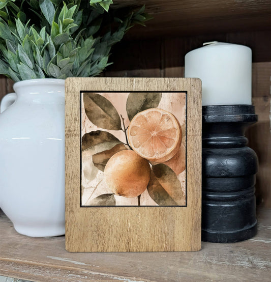 Polaroid Frame Rustic Lemon, Feathered Farmhouse