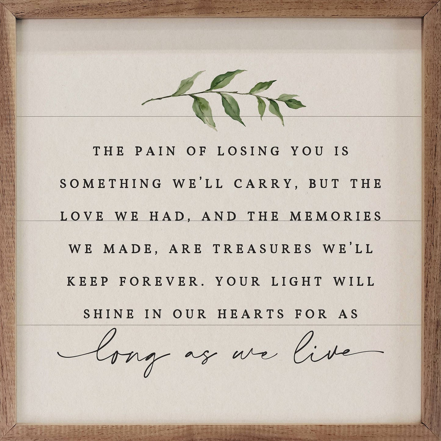 Long As We Live Sign, Feathered Farmhouse