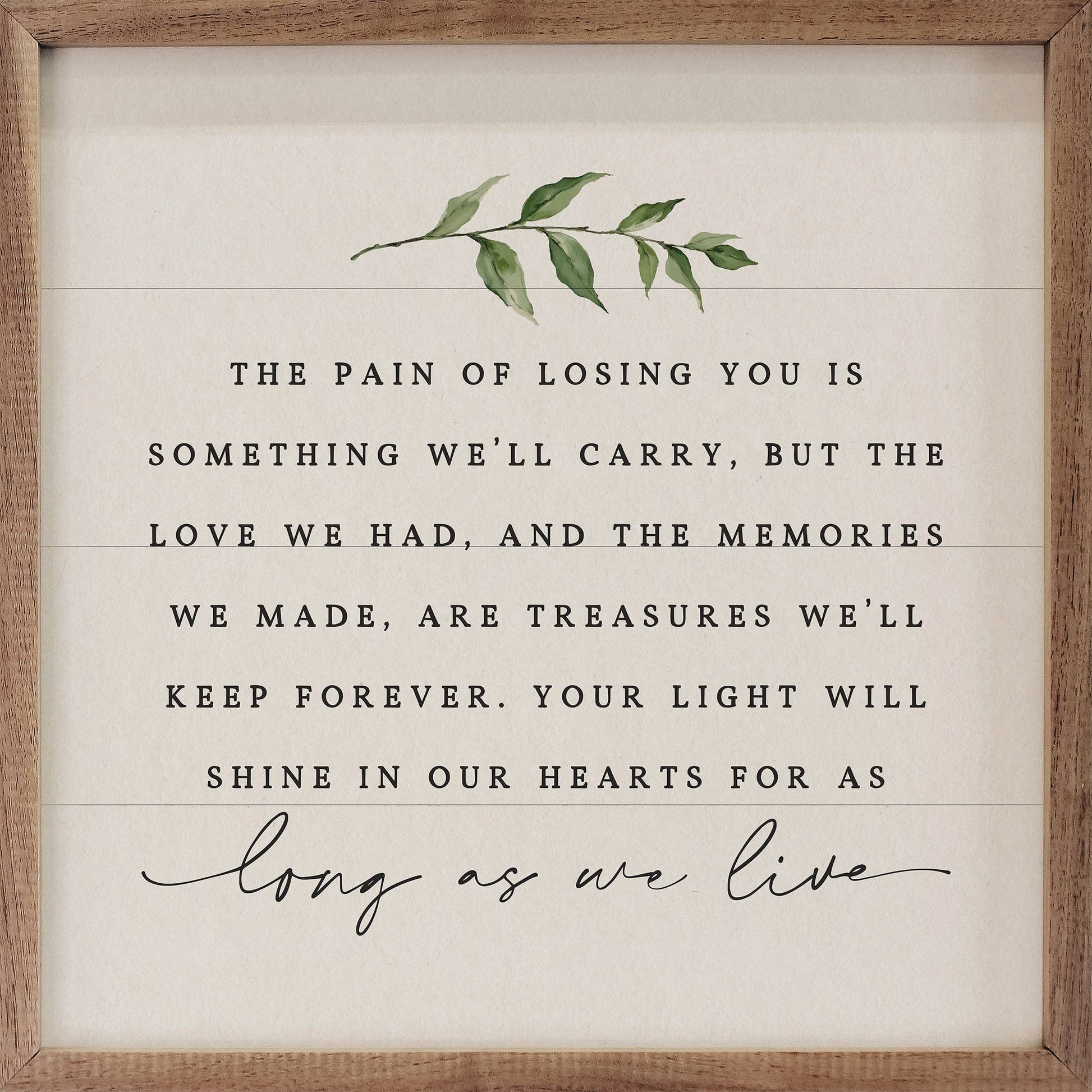 Long As We Live Sign, Feathered Farmhouse