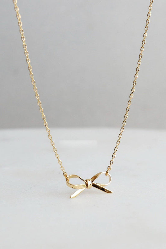 Bow Necklace, Feathered Farmhouse