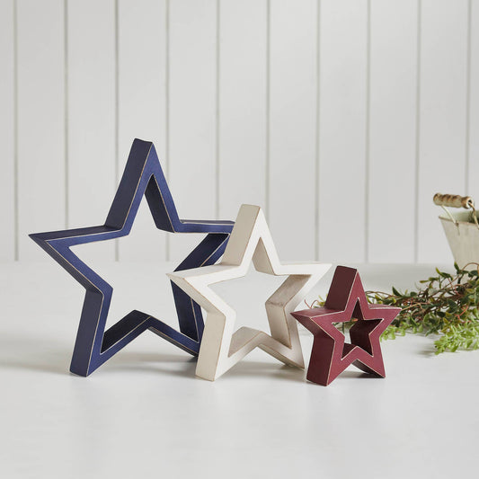 Wooden Nested Stars, The Feathered Farmhouse