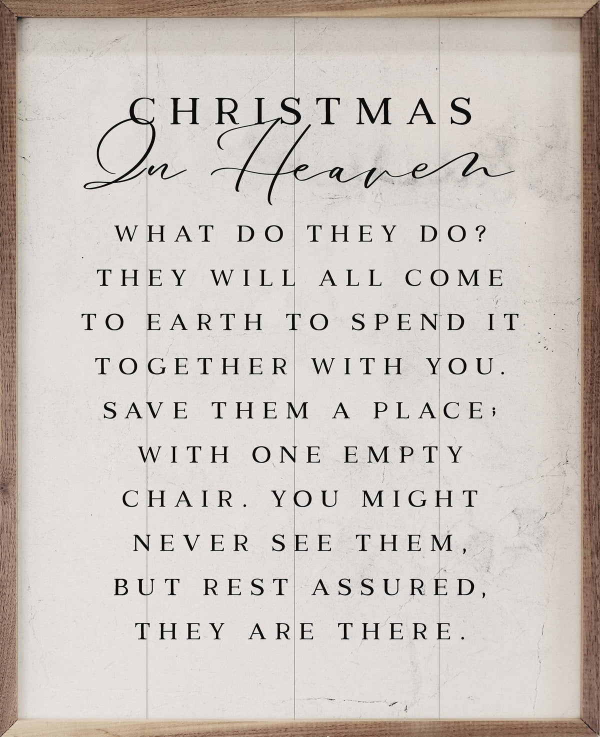 Christmas In Heaven Sign, Feathered Farmhouse