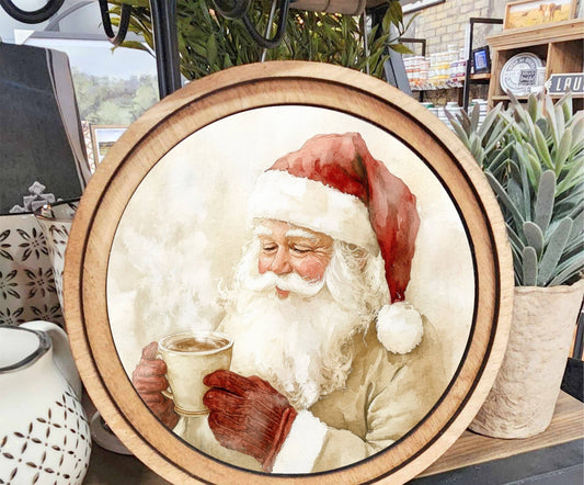 Cocoa Santa Art, Feathered Farmhouse