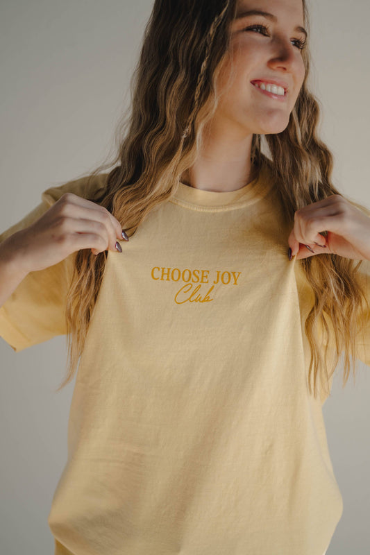 Choose Joy Tee, Feathered Farmhoue
