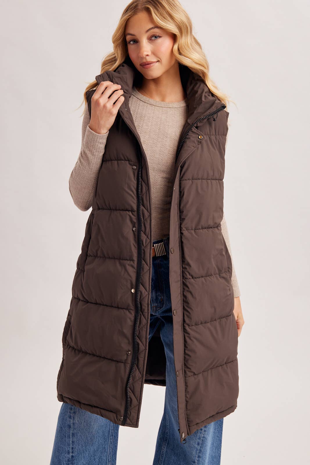 Finley Quilted Puffer Vest, Feathered Farmhouse