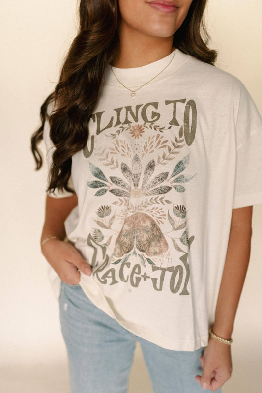 Cling to Grace & Joy Tee, The Feathered Farmhouse