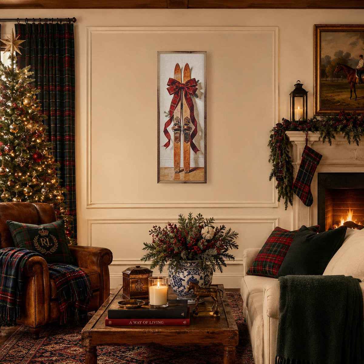 Antique Skis, Feathered Farmhouse