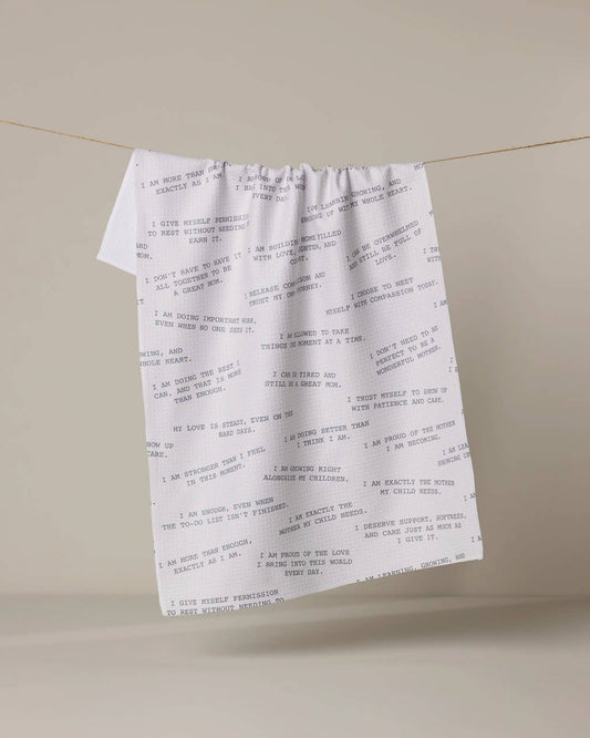 Reminders for Mom Tea Towel, Feathered Farmhouse