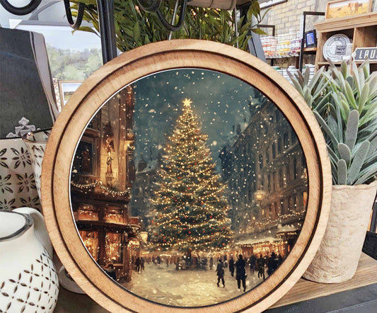 Christmas Tree Main Street Art, Feathered Farmhouse