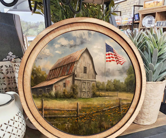 Patriotic Homestead Art, Feathered Farmhouse