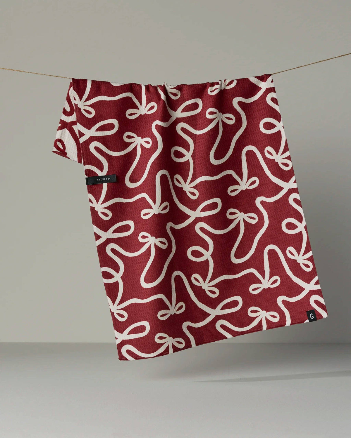 Holiday Bows Luxe Kitchen Towel, Feathered Farmhouse