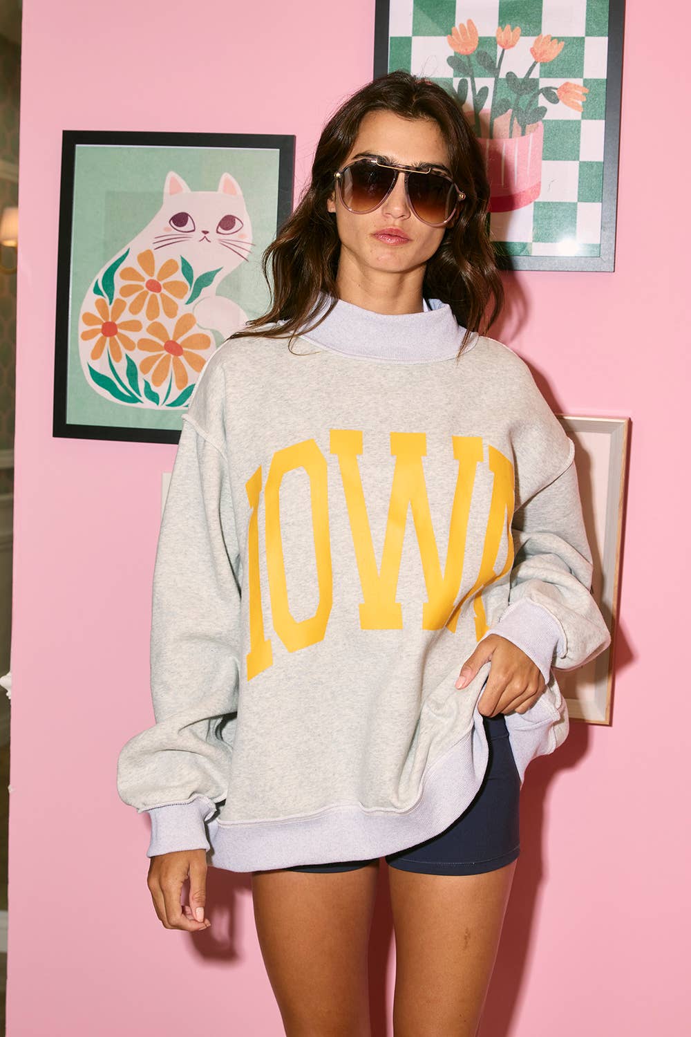 Reversible Iowa Sweatshirt, Feathered Farmhouse