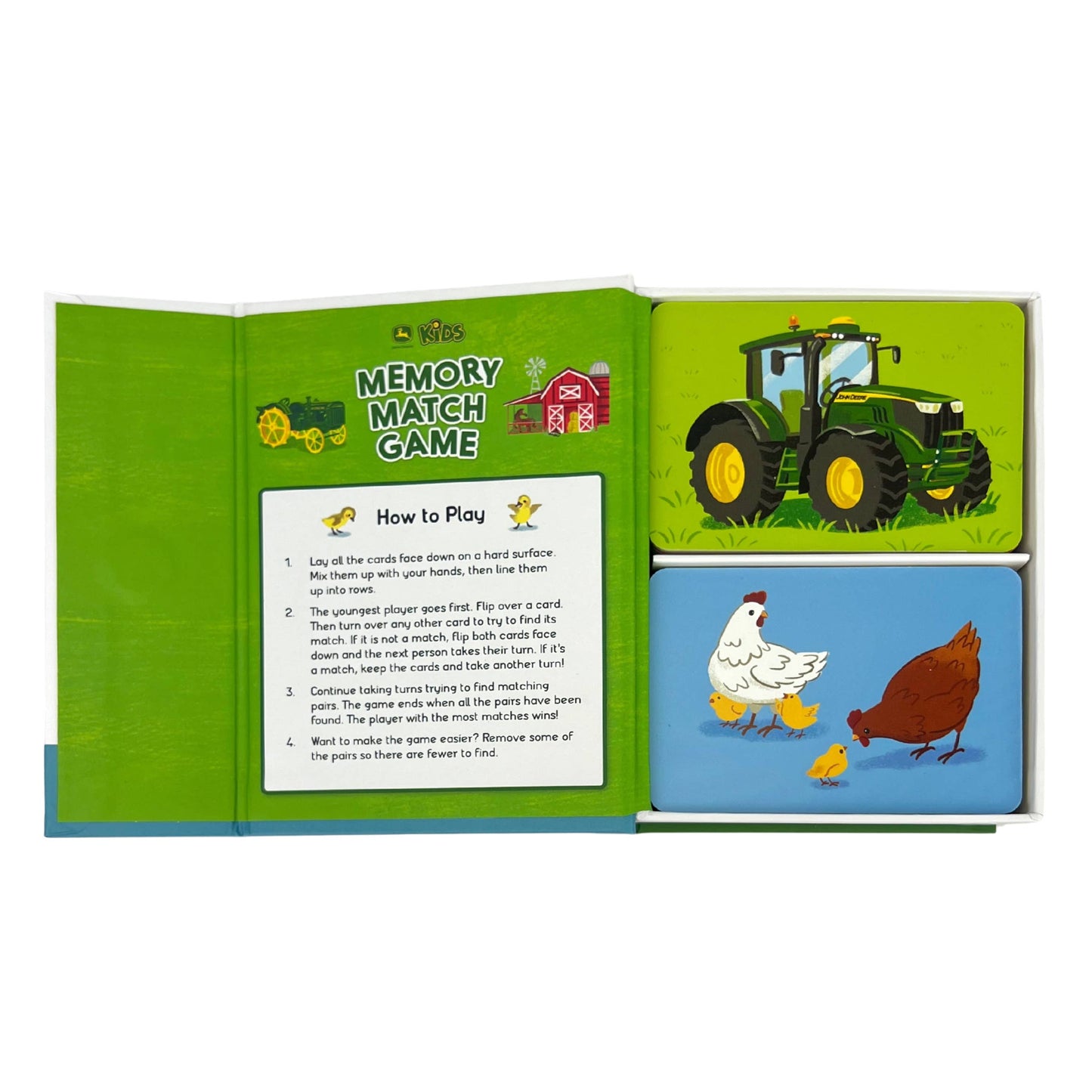 John Deere Kids Memory Match Card Game, Feathered Farmhouse