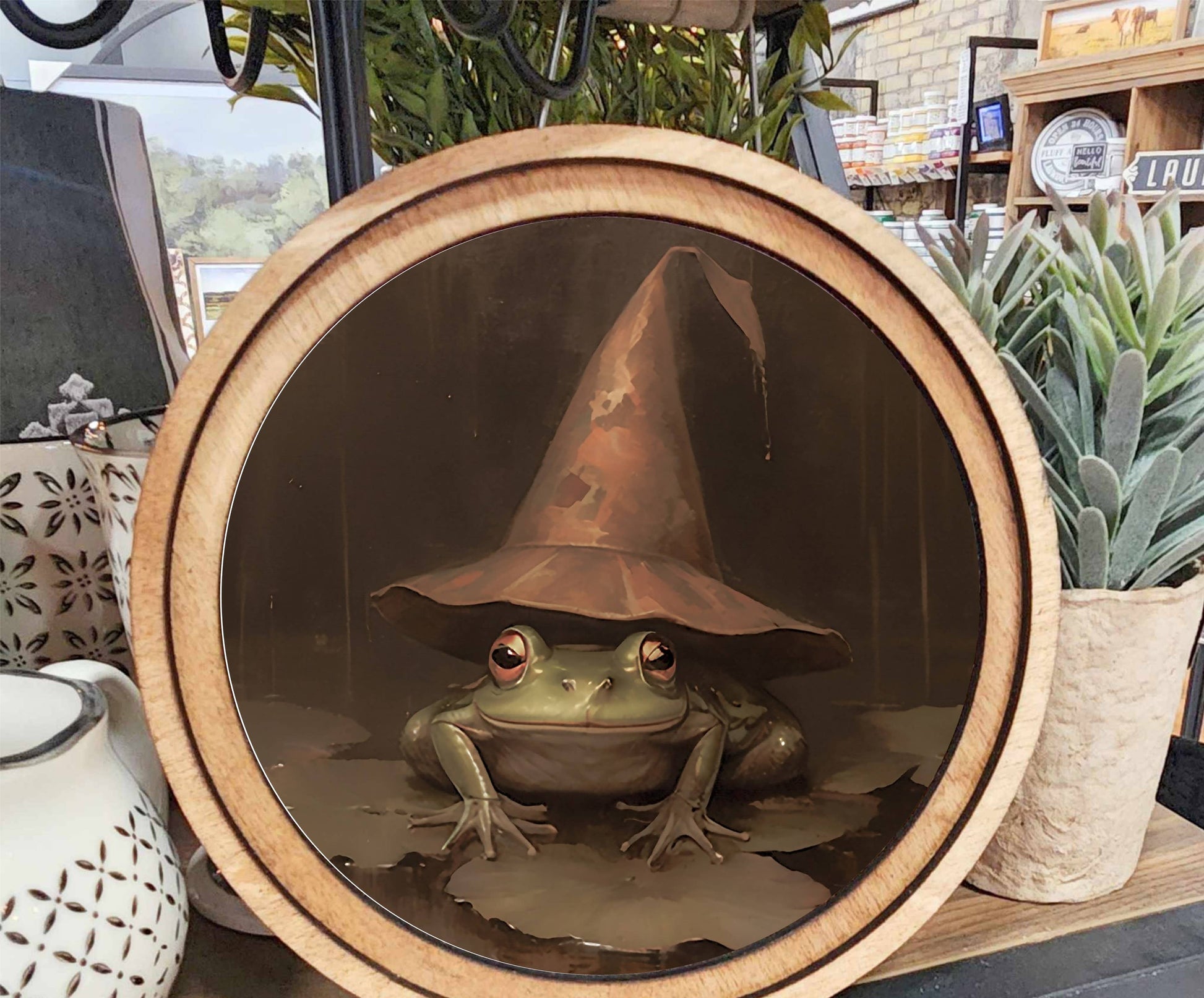 Halloween Frog Art, Feathered Farmhouse