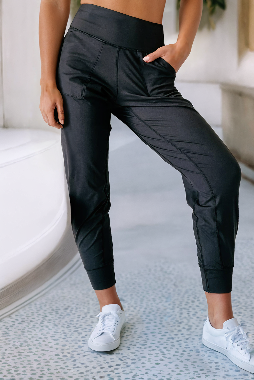 Exposed Seam High Waist Pocketed Joggers, The Feathered Farmhouse