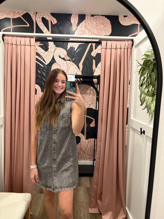 Sleeveless Denim Dress