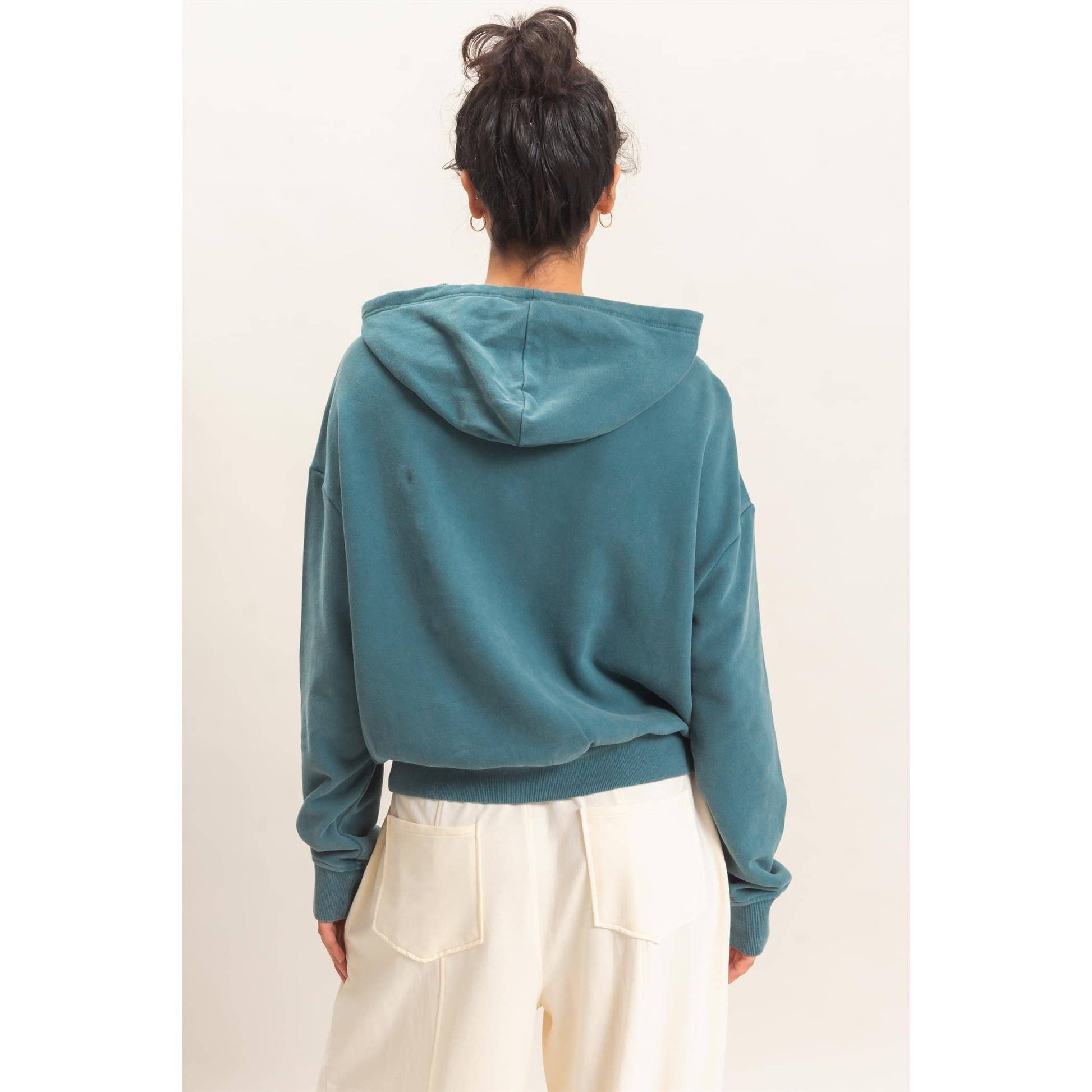 Acid Wash Hoodie, Feathered Farmhouse