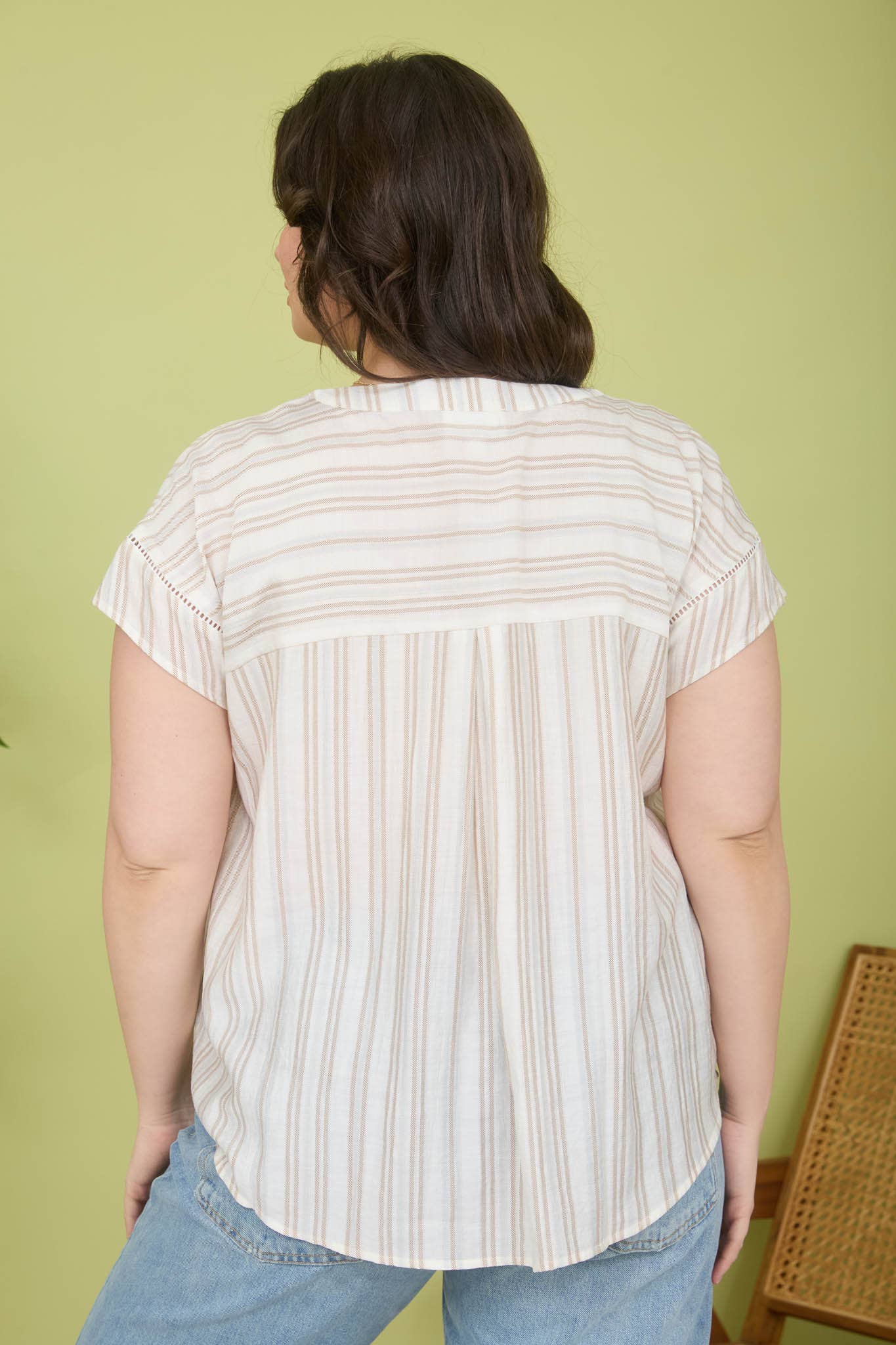 Ladder Lace Trim Top, Feathered Farmhouse