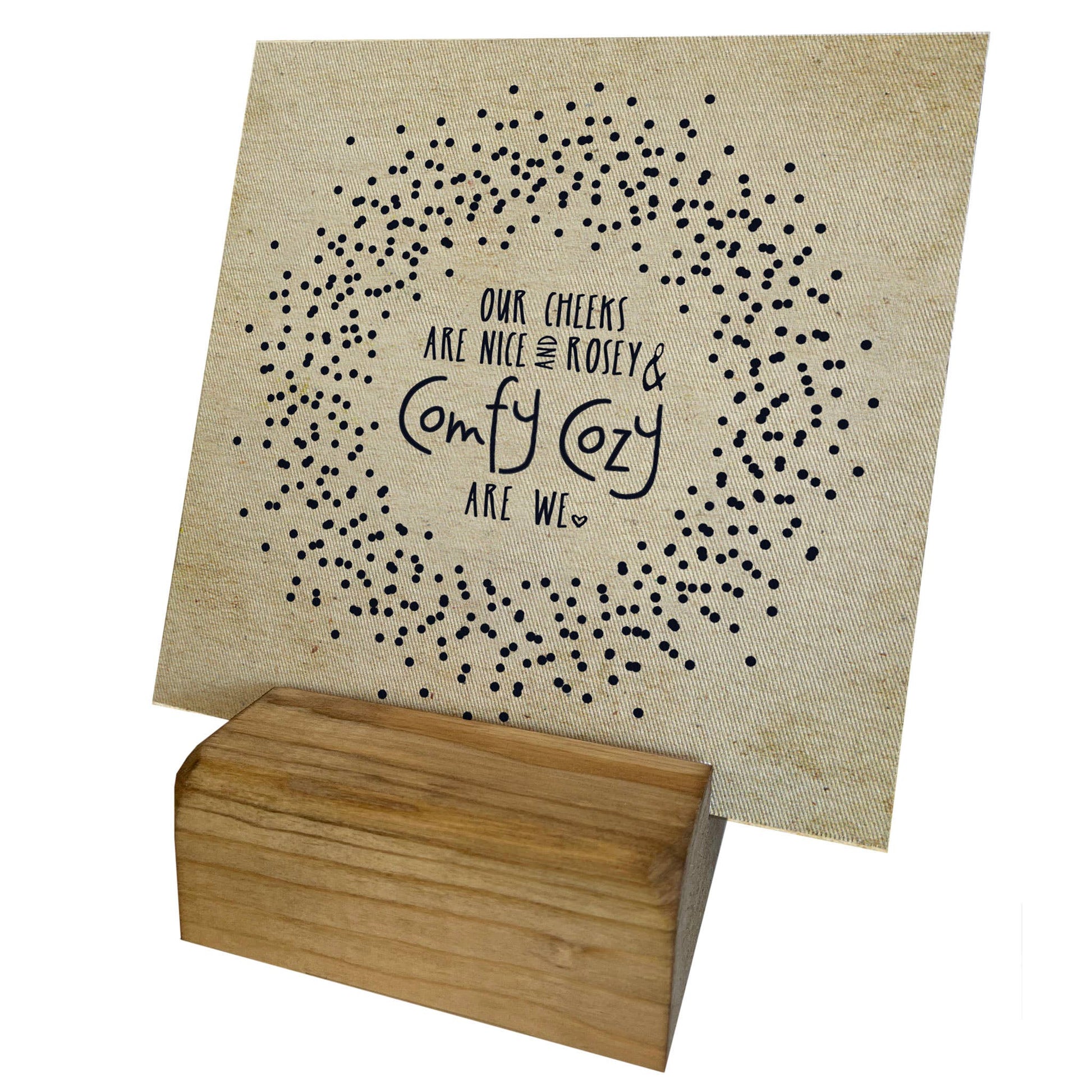 Comfy Cozy Are We Mini Canvas, Feathered Farmhouse