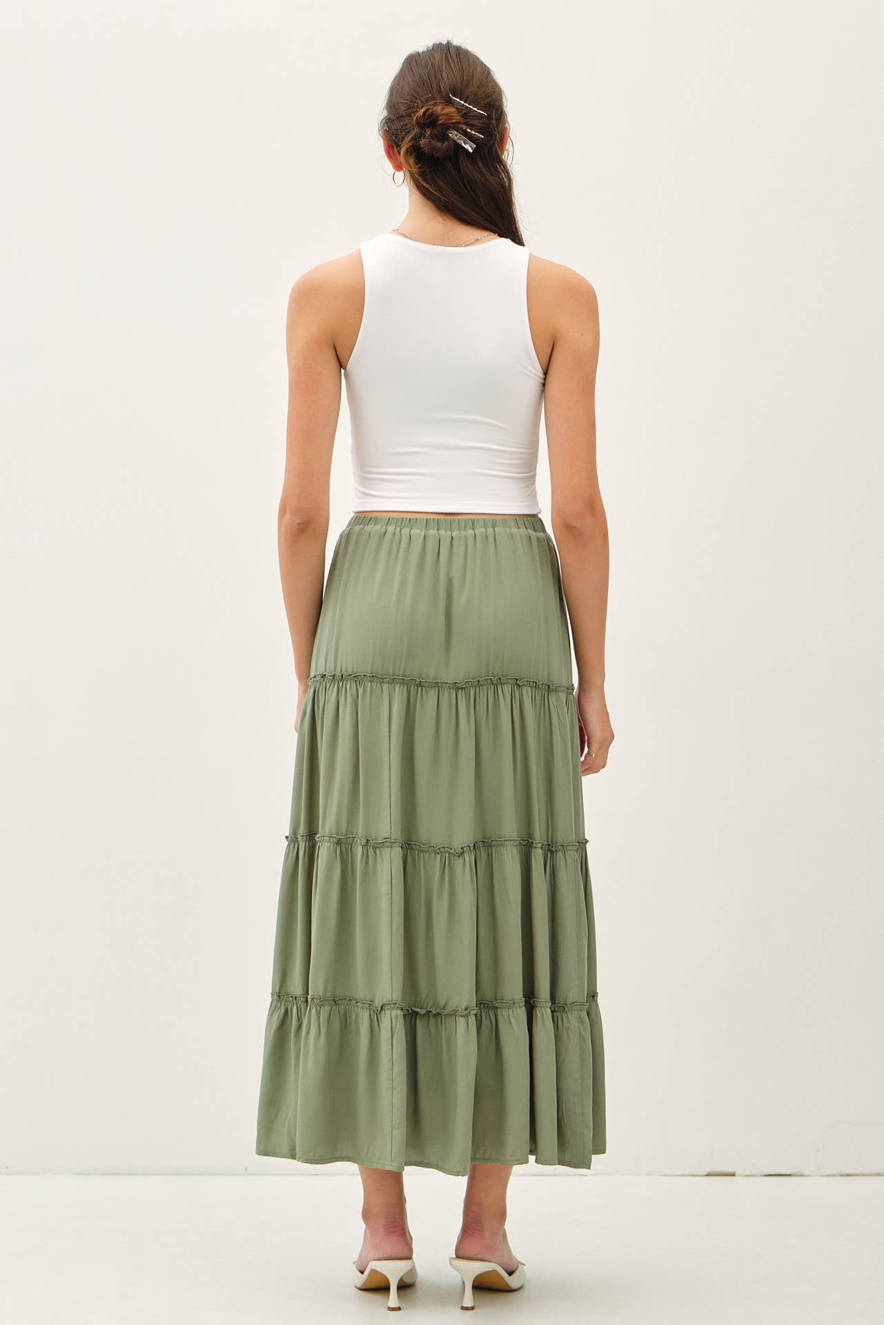 Off White High Neck Cropped Tank, Feathered Farmhouse