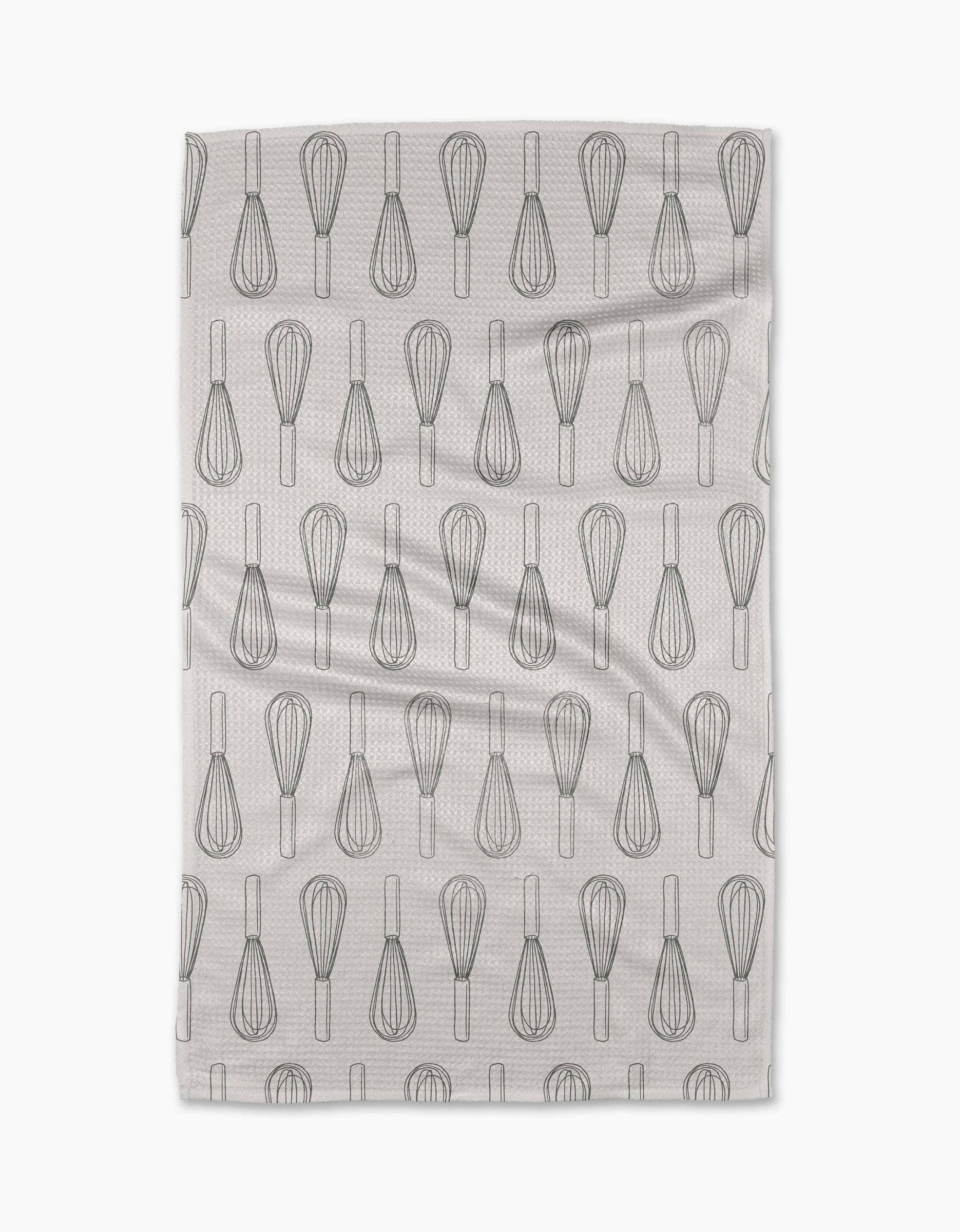 Kitchen Whisks Tea Towel, Feathered Farmhouse