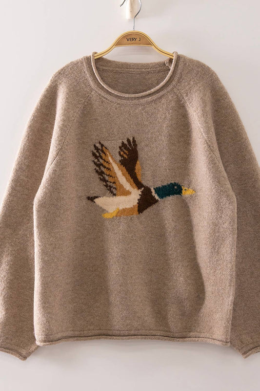 Mallard in Flight Sweater, Feathered Farmhouse