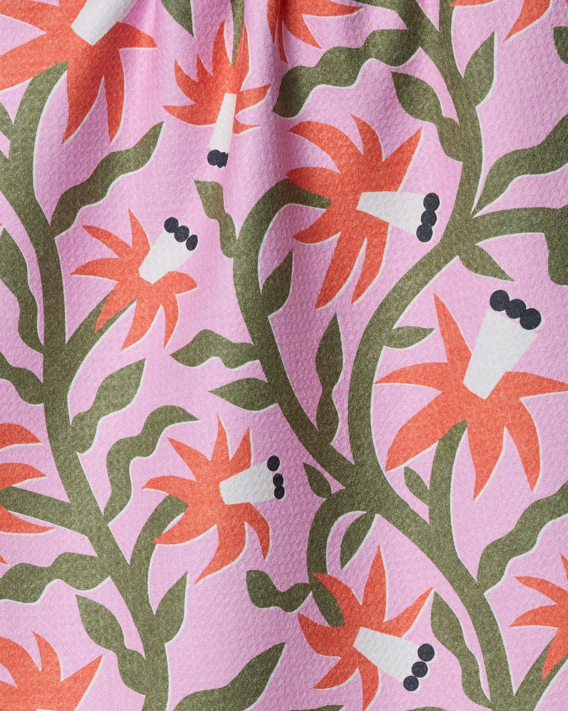 Graphic Flowers Tea Towel, Feathered Farmhouse