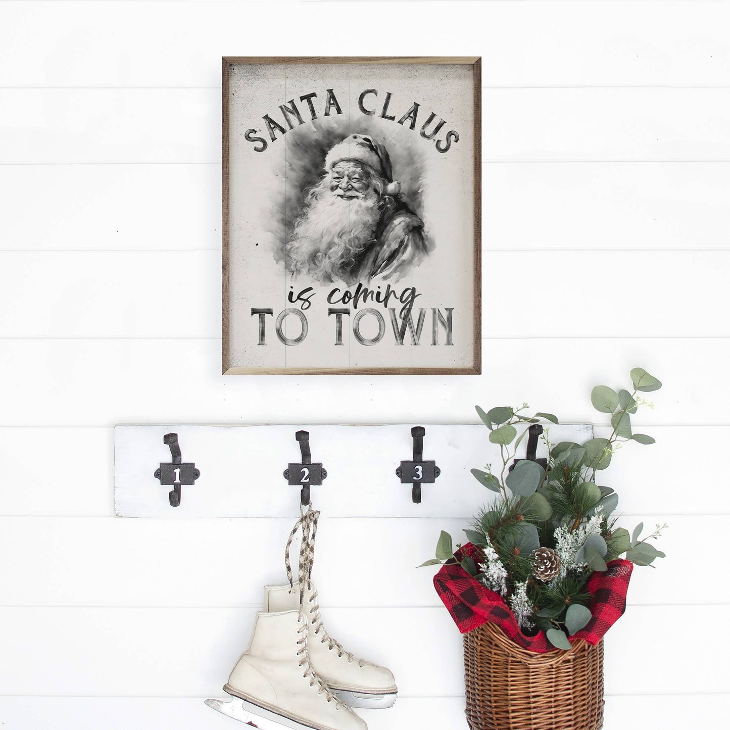 Santa Claus Is Coming To Town Sign, The Feathered Farmhouse