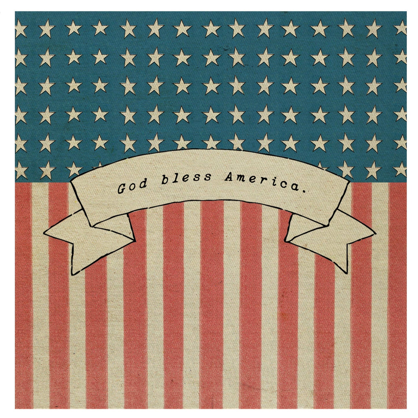 God Bless America Mini Canvas, Feathered Farmhouse