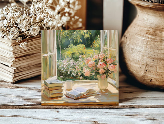 Spring Window Insert, Feathered Farmhouse