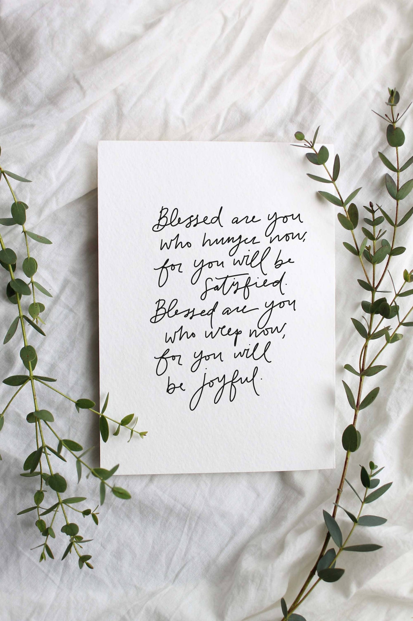 Blessed Are You Sympathy Card, Feathered Farmhouse
