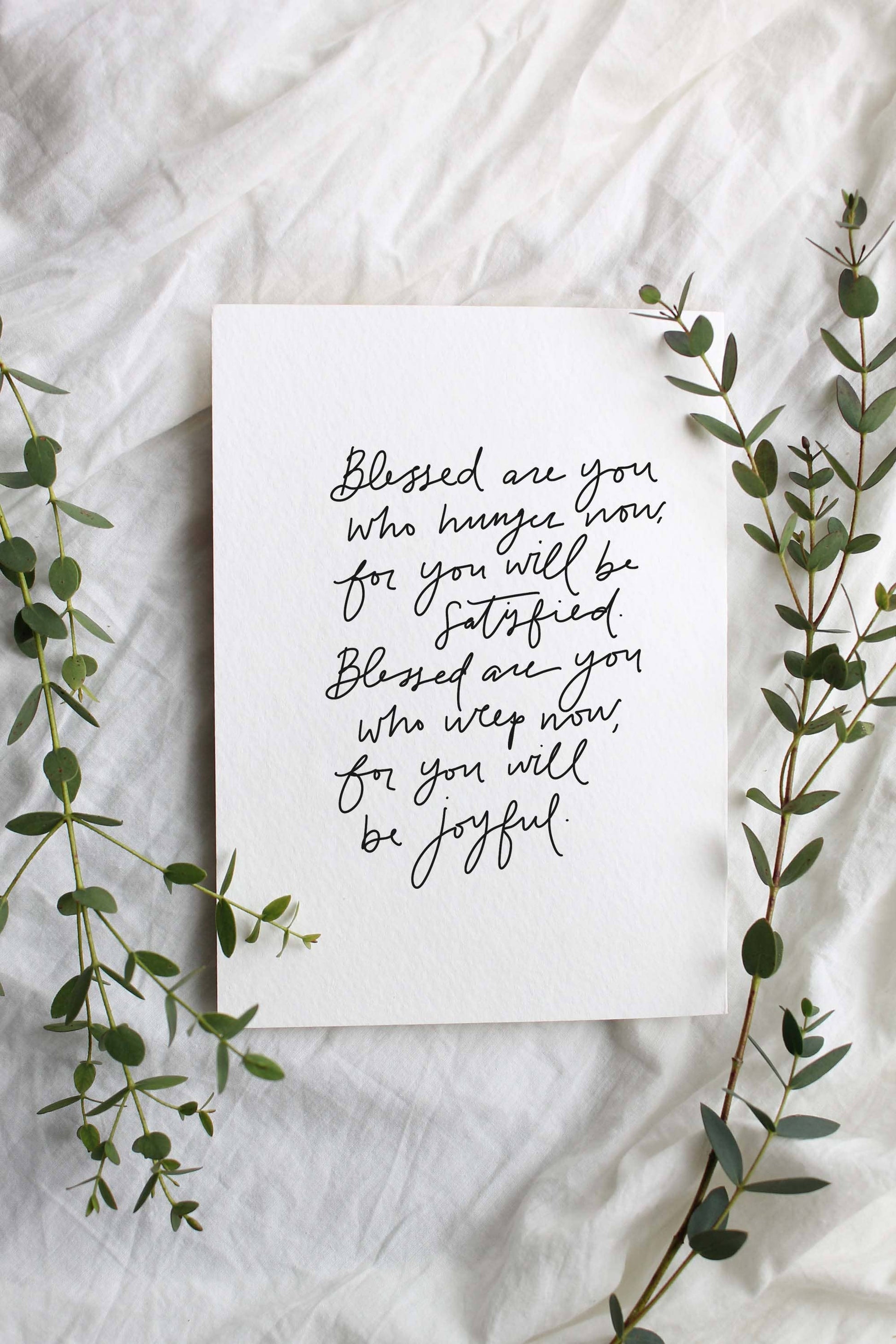 Blessed Are You Sympathy Card, Feathered Farmhouse