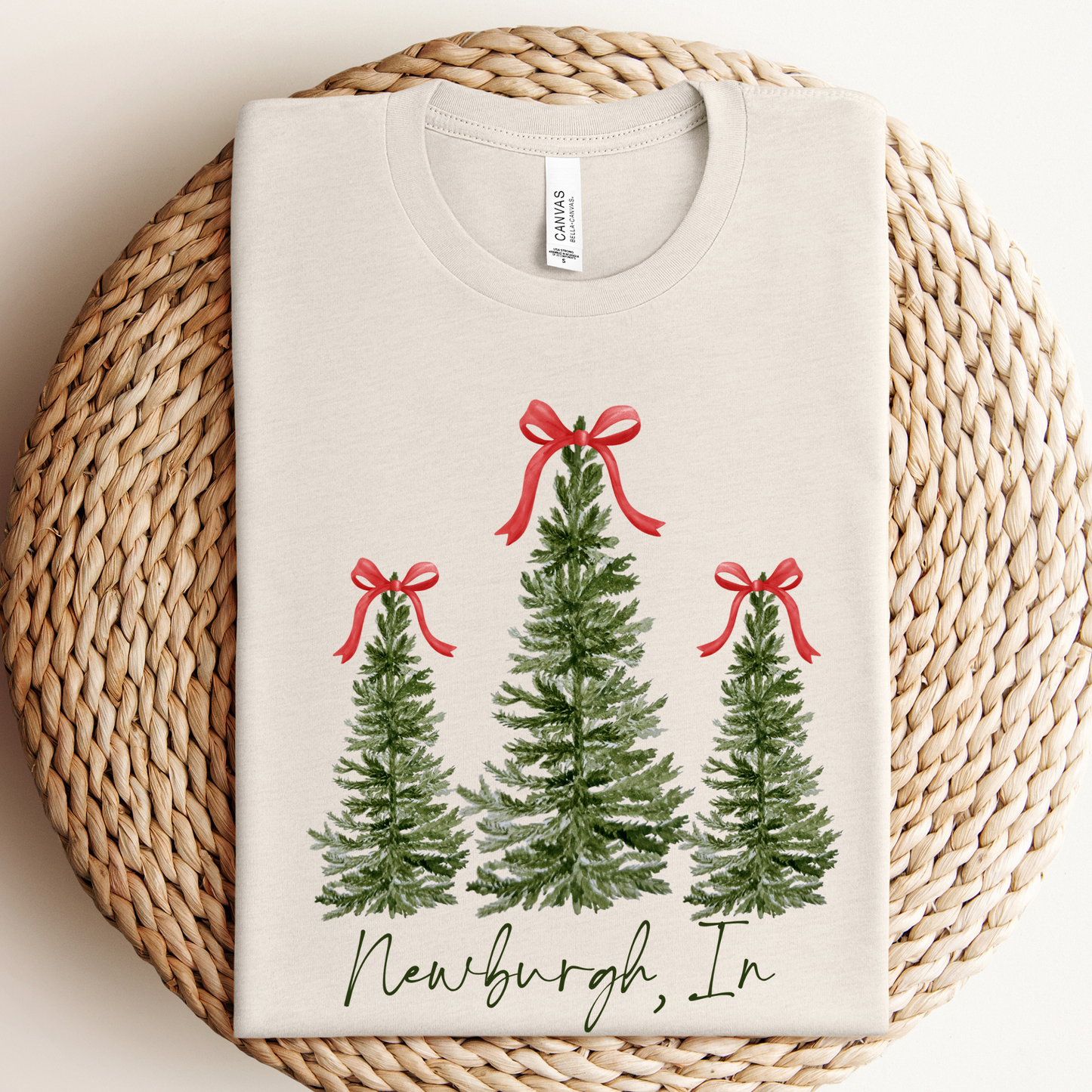 Feathered Farmhouse Christmas Tree Graphic Crewneck