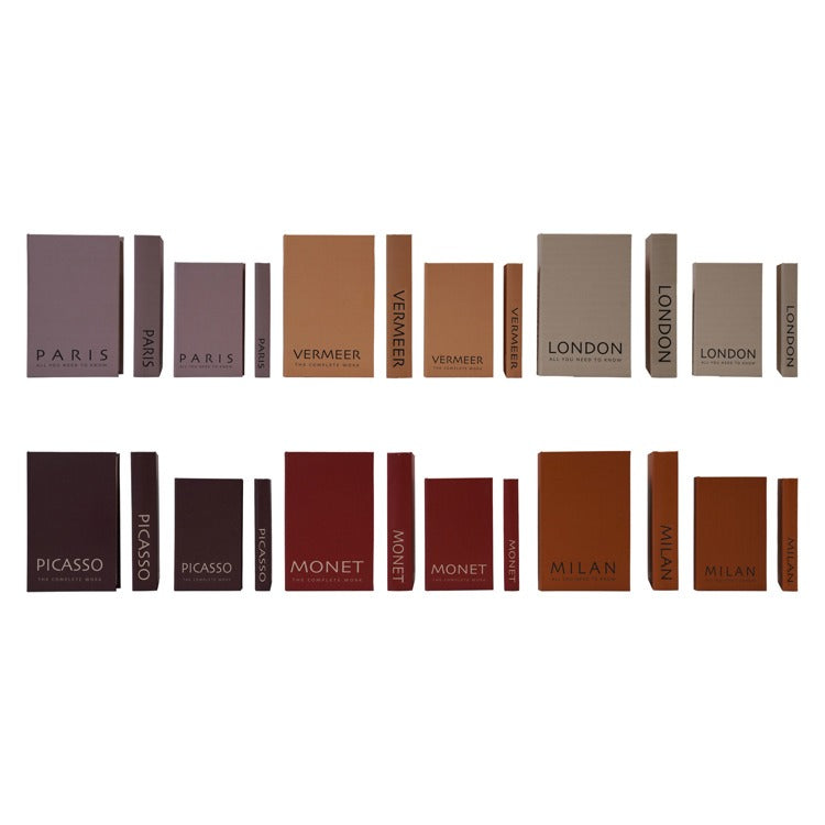 Linen Book Storage Boxes, Feathered Farmhouse