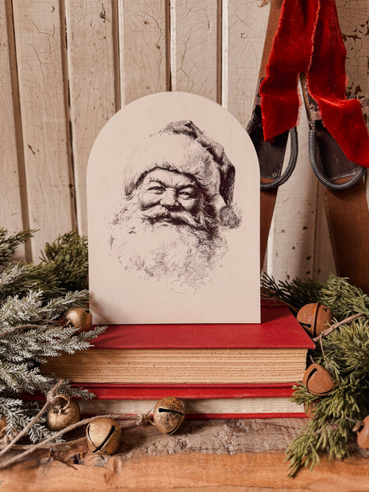 Black + White Santa Face, The Feathered Farmhouse