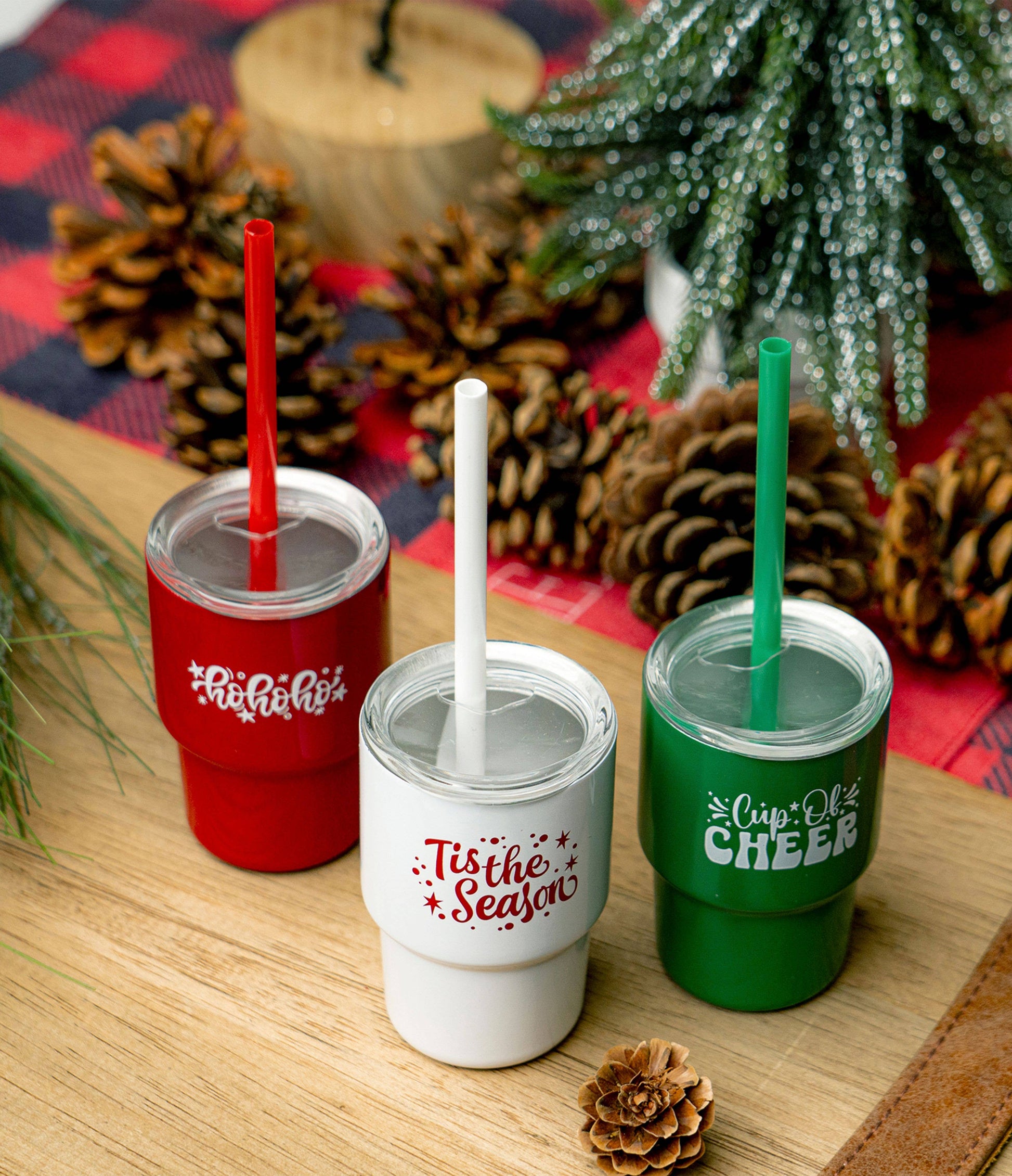 Santa's Lil' Sipper Mini Tumbler, Feathered Farmhouse