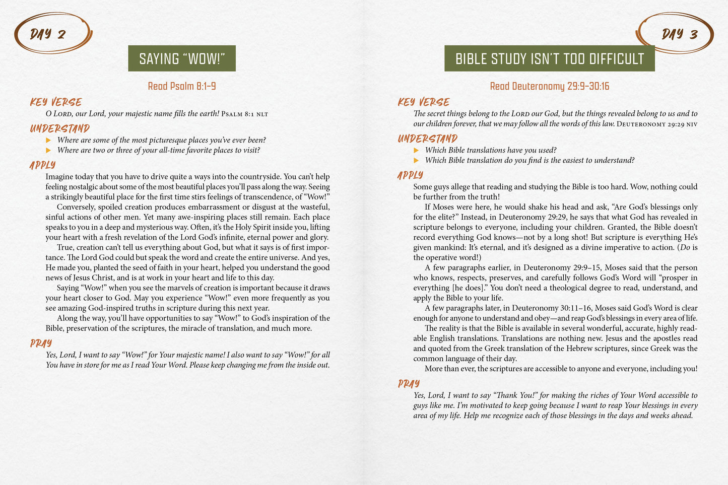 The 5-Minute Bible Study Plan for Men, Feathered Farmhouse