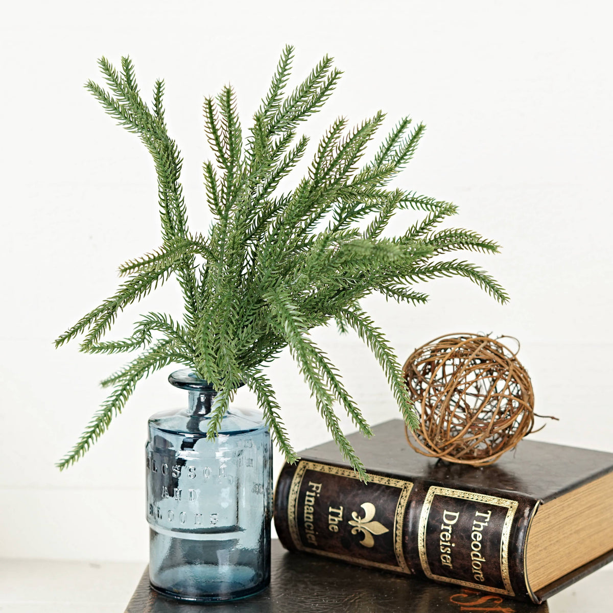 Norfolk Pine Soft Touch Stem, Feathered Farmhouse