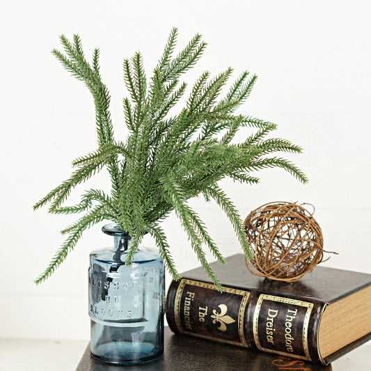 Norfolk Pine Soft Touch Stem, Feathered Farmhouse