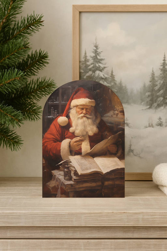 Santa Reading Arch, Feathered Farmhouse