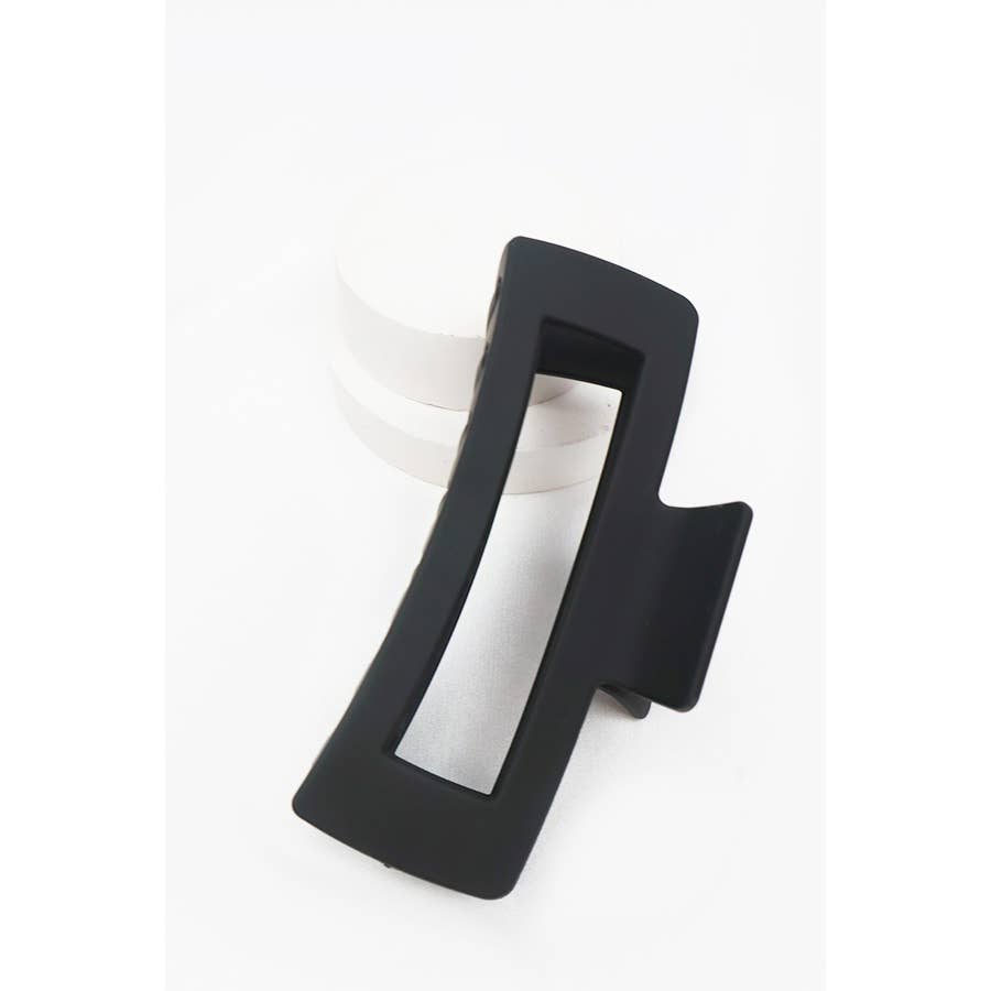 Black Jumbo Cut Out Rectangle Hair Claw