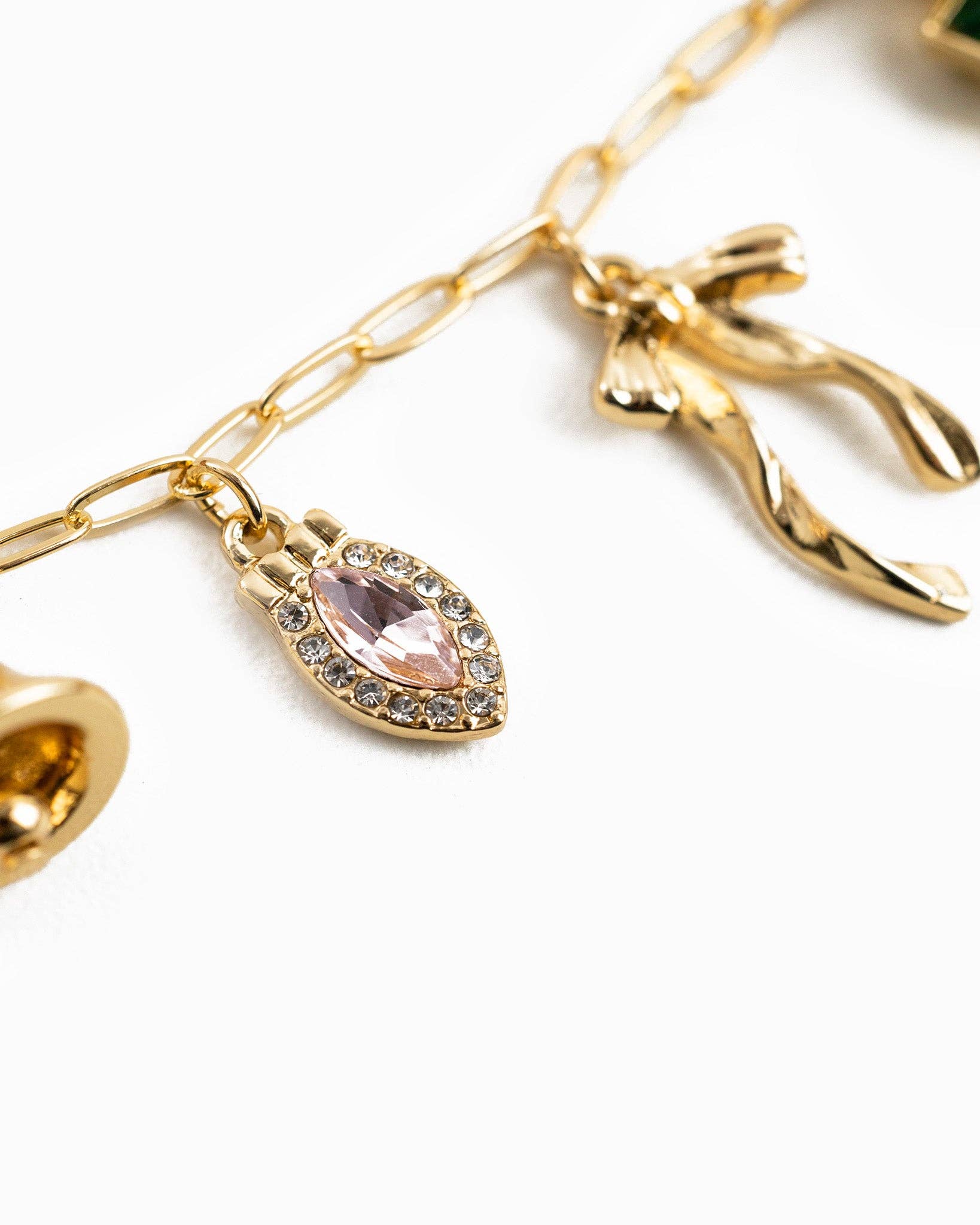 Sparkly Christmas Charm Necklace, Feathered Farmhouse