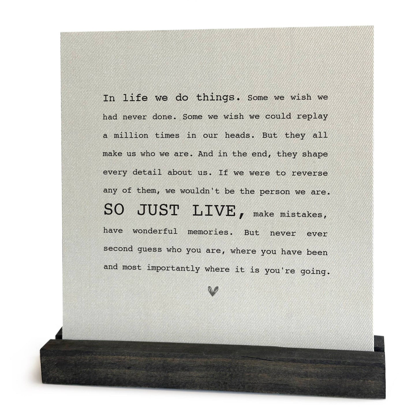 Just Live Mini Canvas, Feathered Farmhouse