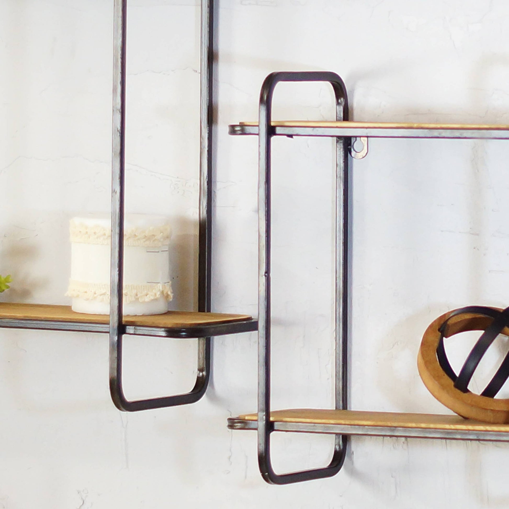 Rounded Metal Shelf, The Feathered Farmhouse