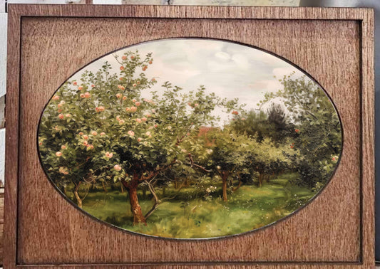 Framed Apple Orchard Mini Art, Feathered Farmhouse