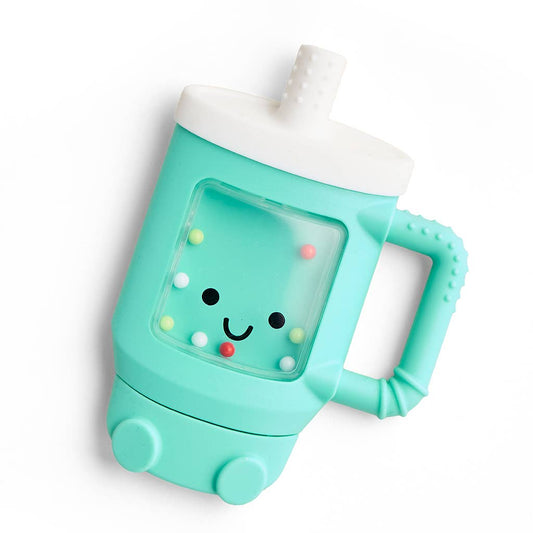 Sweetie Shake Plus™ Teething + Rattle Toy, Feathered Farmhouse