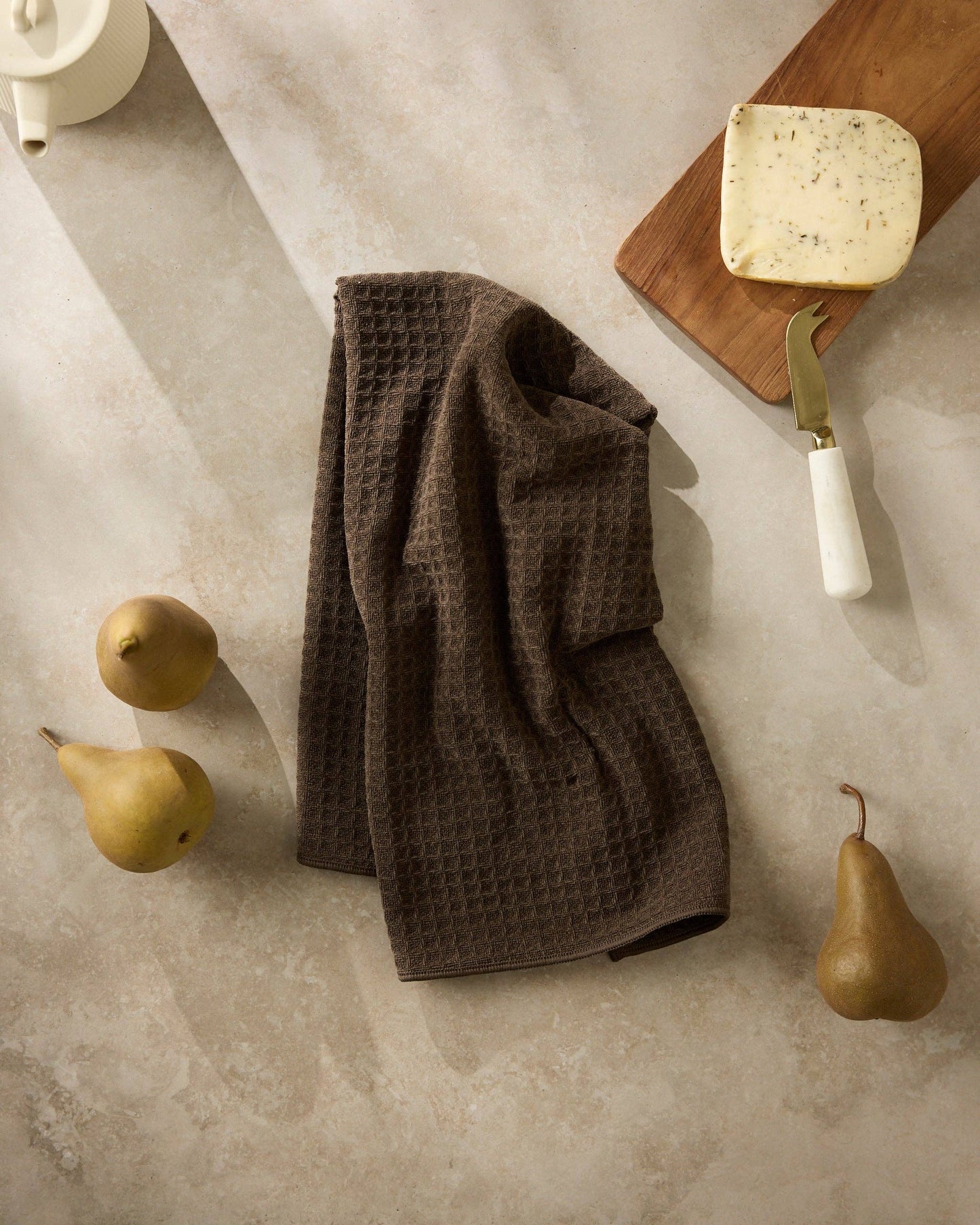 Espresso Truffle Hand Towel, Feathered Farmhouse